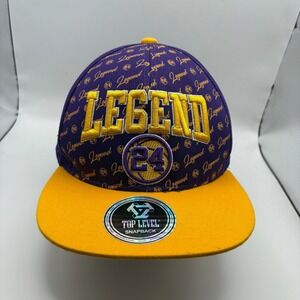 Kobe Bryant Legend 24 Purple Yellow Snapback Hat Top Level